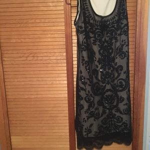 Beaded black formal dress
